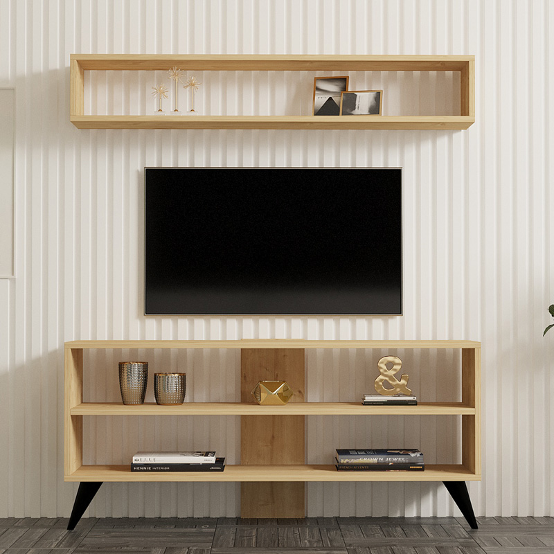 Σύνθετο Σαλονιού Prestige Pakoworld Σε Oak Απόχρωση 120X29,6X50Εκ Σύνθετο Σαλονιού Prestige Pakoworld Σε Oak Απόχρωση 120X29,6X50Εκ