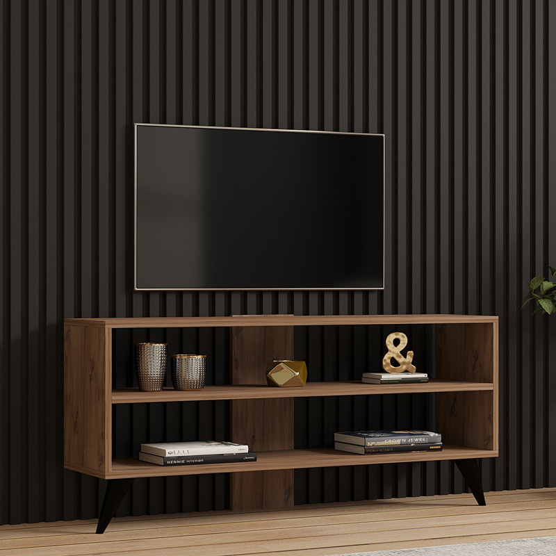Έπιπλο Τηλεόρασης Prestige Pakoworld Σε Sonoma Απόχρωση 120X29,6X50Εκ