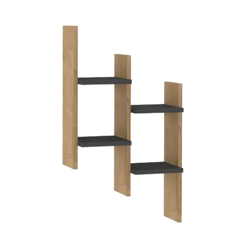 Ραφιέρα Τοίχου Tabal Pakoworld Σε Oak Απόχρωση 49.4X14.5X85Εκ