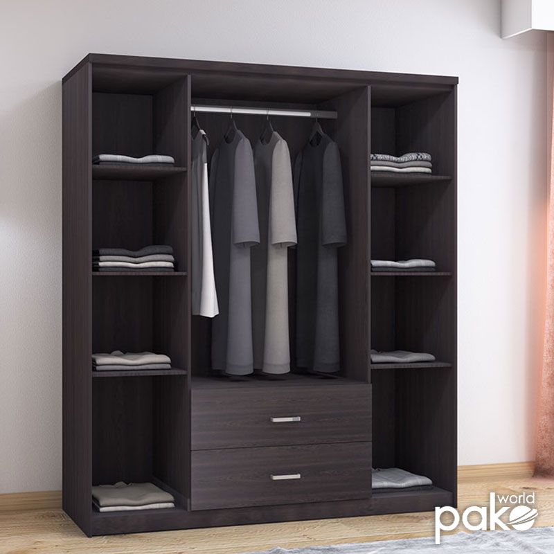 Ντουλάπα Ρούχων Τετράφυλλη Olympus Pakoworld Χρώμα Wenge 159X57X183Εκ Ντουλάπα Ρούχων Τετράφυλλη Olympus Pakoworld Χρώμα Wenge 159X57X183Εκ
