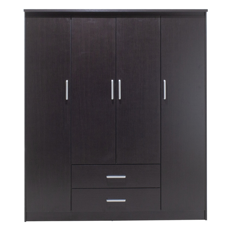 Ντουλάπα Ρούχων Τετράφυλλη Olympus Pakoworld Χρώμα Wenge 159X57X183Εκ Ντουλάπα Ρούχων Τετράφυλλη Olympus Pakoworld Χρώμα Wenge 159X57X183Εκ