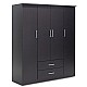 Ντουλάπα Ρούχων Τετράφυλλη Olympus Pakoworld Χρώμα Wenge 159X57X183Εκ Ντουλάπα Ρούχων Τετράφυλλη Olympus Pakoworld Χρώμα Wenge 159X57X183Εκ