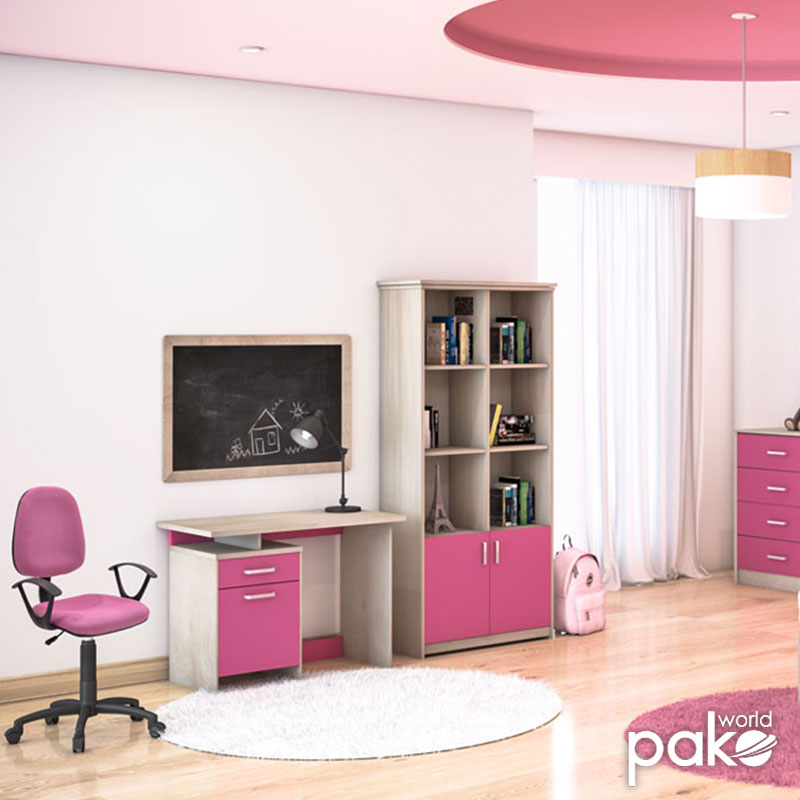 Γραφείο Παιδικό Looney Pakoworld Χρώμα Castillo-Ροζ 100X55X75Εκ