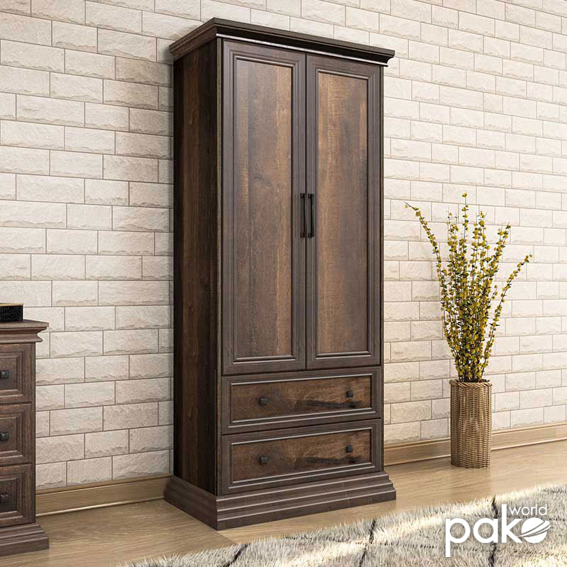Ντουλάπα Ρούχων Δίφυλλη Mozart Pakoworld Χρώμα Καρυδί 83X52X202,5Εκ Ντουλάπα Ρούχων Δίφυλλη Mozart Pakoworld Χρώμα Καρυδί 83X52X202,5Εκ
