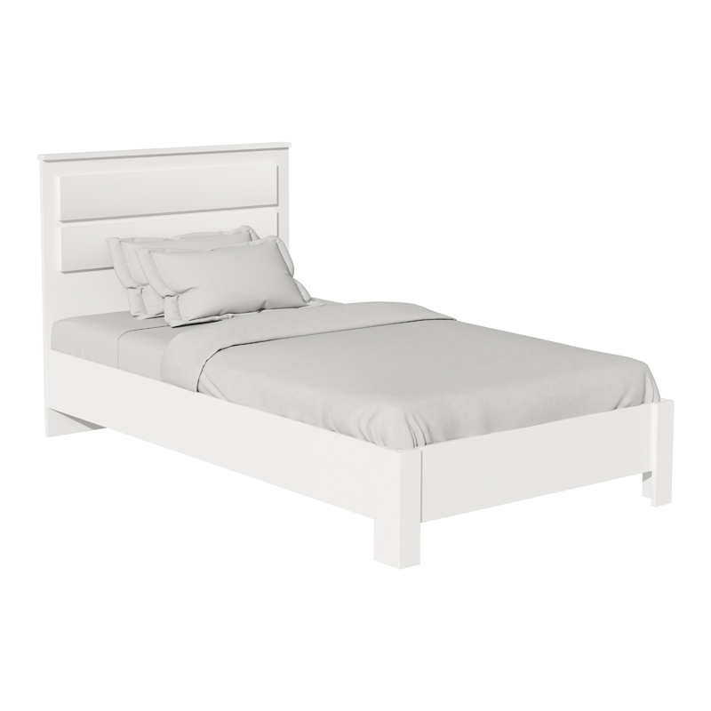 Κρεβάτι Μονό Olympus Pakoworld Σε Χρώμα Λευκό 100X200Εκ