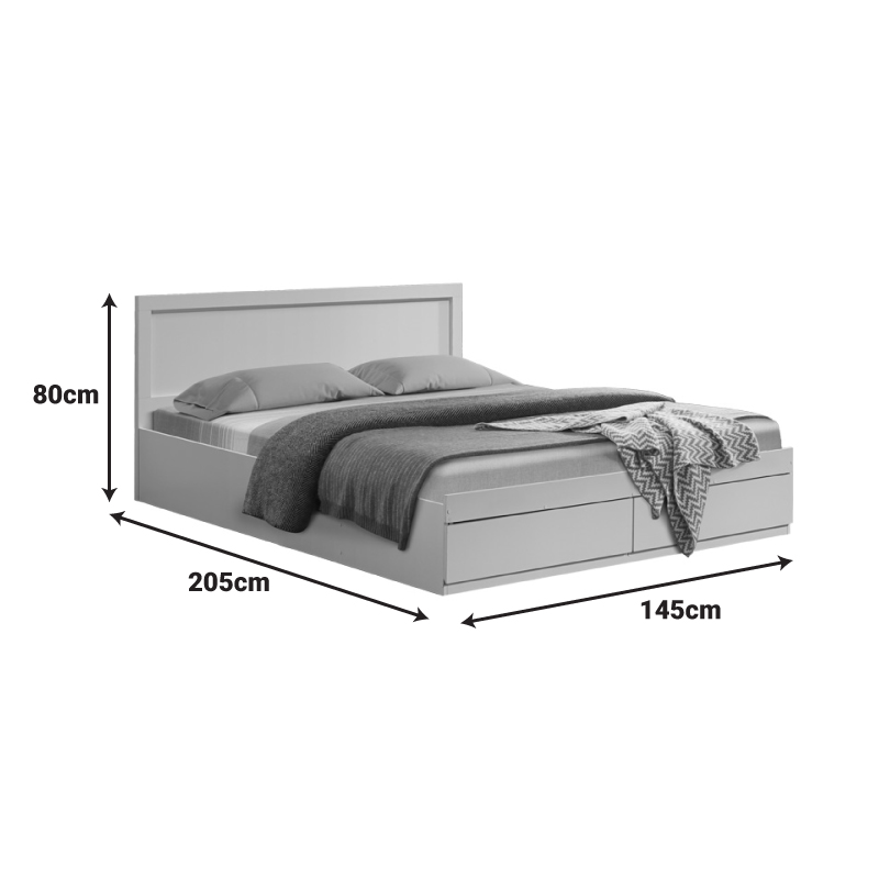 Κρεβάτι Olympus Pakoworld Με Συρτάρι Σε Λευκή Απόχρωση 140X200Εκ Κρεβάτι Olympus Pakoworld Με Συρτάρι Σε Λευκή Απόχρωση 140X200Εκ