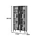 Βιβλιοθήκη Zezan Pakoworld Σε Sonoma-Ανθρακί Απόχρωση 114X30X200.5Εκ