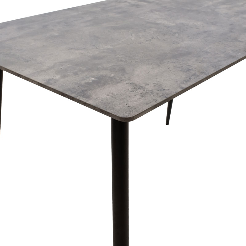 Τραπέζι Cuba Pakoworld Mdf Γκρι Cement-Μαύρο 120X80X76Εκ Τραπέζι Cuba Pakoworld Mdf Γκρι Cement-Μαύρο 120X80X76Εκ