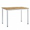 Τραπέζι Witte Pakoworld Mdf/Metal Σε Sonoma Απόχρωση Με Λευκο Πόδι 110X70X76Εκ