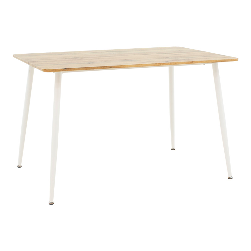 Τραπεζαρία Cuba-Caron Pakoworld Σετ 5Τεμ Sonoma-Λευκό 120X80X75Εκ Τραπεζαρία Cuba-Caron Pakoworld Σετ 5Τεμ Sonoma-Λευκό 120X80X75Εκ