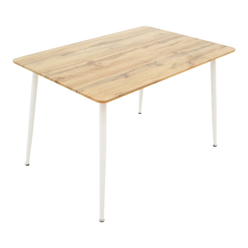 Τραπεζαρία Cuba-Caron Pakoworld Σετ 5Τεμ Sonoma-Λευκό 120X80X75Εκ Τραπεζαρία Cuba-Caron Pakoworld Σετ 5Τεμ Sonoma-Λευκό 120X80X75Εκ