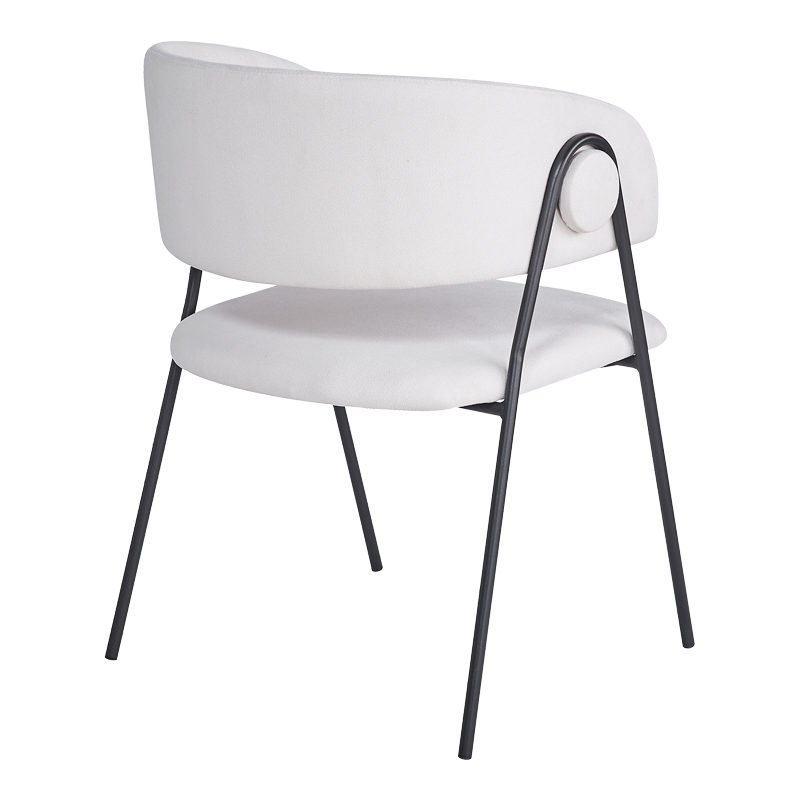 Πολυθρόνα Rachele I Pakoworld Μπεζ Ύφασμα-Πόδι Μαύρο Μέταλλο 52X65X79Εκ