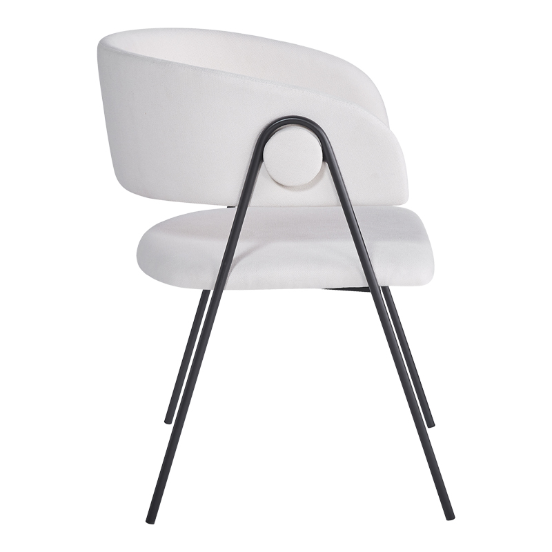 Πολυθρόνα Rachele I Pakoworld Μπεζ Ύφασμα-Πόδι Μαύρο Μέταλλο 52X65X79Εκ