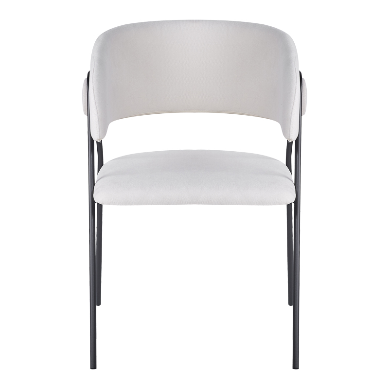 Πολυθρόνα Rachele I Pakoworld Μπεζ Ύφασμα-Πόδι Μαύρο Μέταλλο 52X65X79Εκ