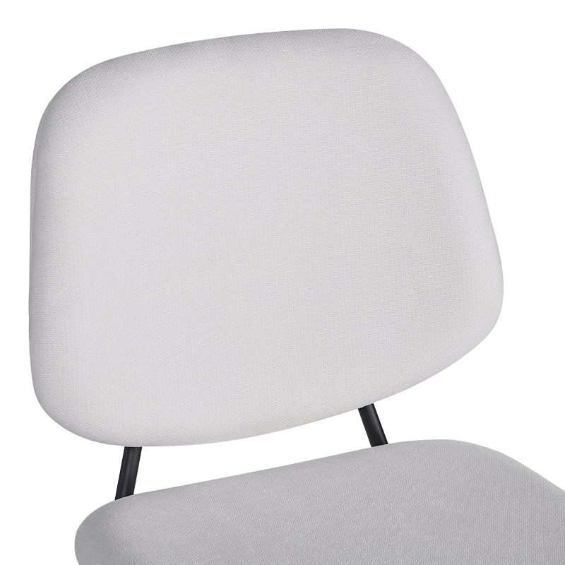 Καρέκλα Pietro I Pakoworld Μπεζ Ύφασμα-Πόδι Μαύρο Μέταλλο 45X55X82.5Εκ