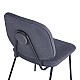 Καρέκλα Pietro I Pakoworld Ανθρακί Ύφασμα-Πόδι Μαύρο Μέταλλο 45X55X82.5Εκ