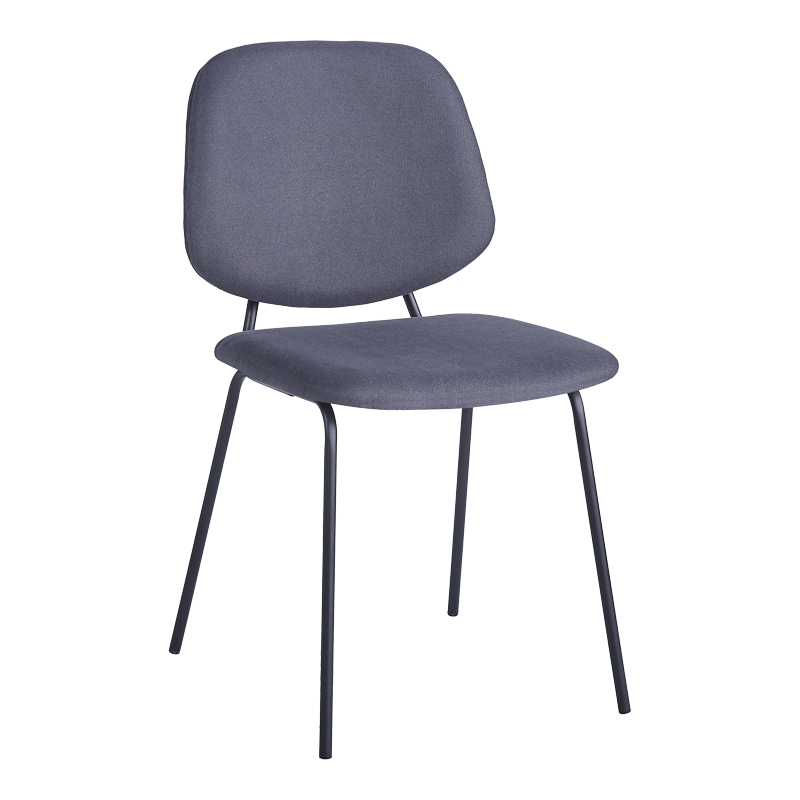 Καρέκλα Pietro I Pakoworld Ανθρακί Ύφασμα-Πόδι Μαύρο Μέταλλο 45X55X82.5Εκ