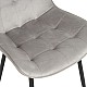 Καρέκλα Berne Pakoworld Βελούδο Σε Γκρί Απόχρωση 53X62X84Εκ