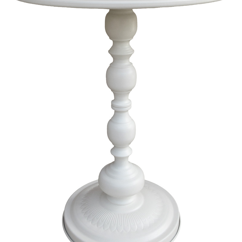 Βοηθητικό Τραπέζι Anesor Pakoworld Μέταλλο Σε Κρεμ Απόχρωση Φ40X52Εκ