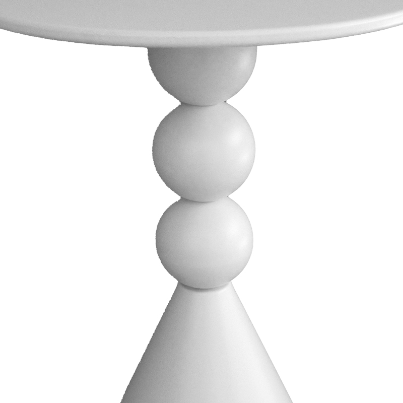 Βοηθητικό Τραπέζι Bilane Pakoworld Μέταλλο Σε Κρεμ Απόχρωση Φ39X55Εκ