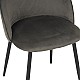 Καρέκλα Perch Pakoworld Βελούδο Σε Ανθρακί Απόχρωση Με Μαύρα Μεταλλικά Πόδια 50X43X82Εκ