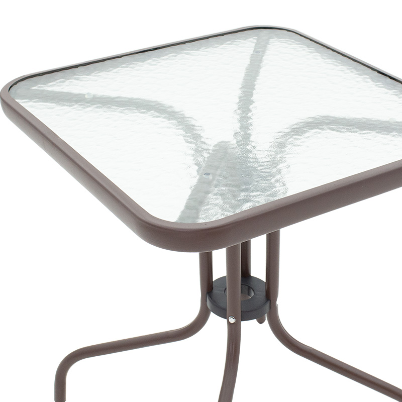 Τραπέζι Κήπου Watson Pakoworld Μέταλλο Καφέ-Γυαλί 60X60X70Εκ Τραπέζι Κήπου Watson Pakoworld Μέταλλο Καφέ-Γυαλί 60X60X70Εκ