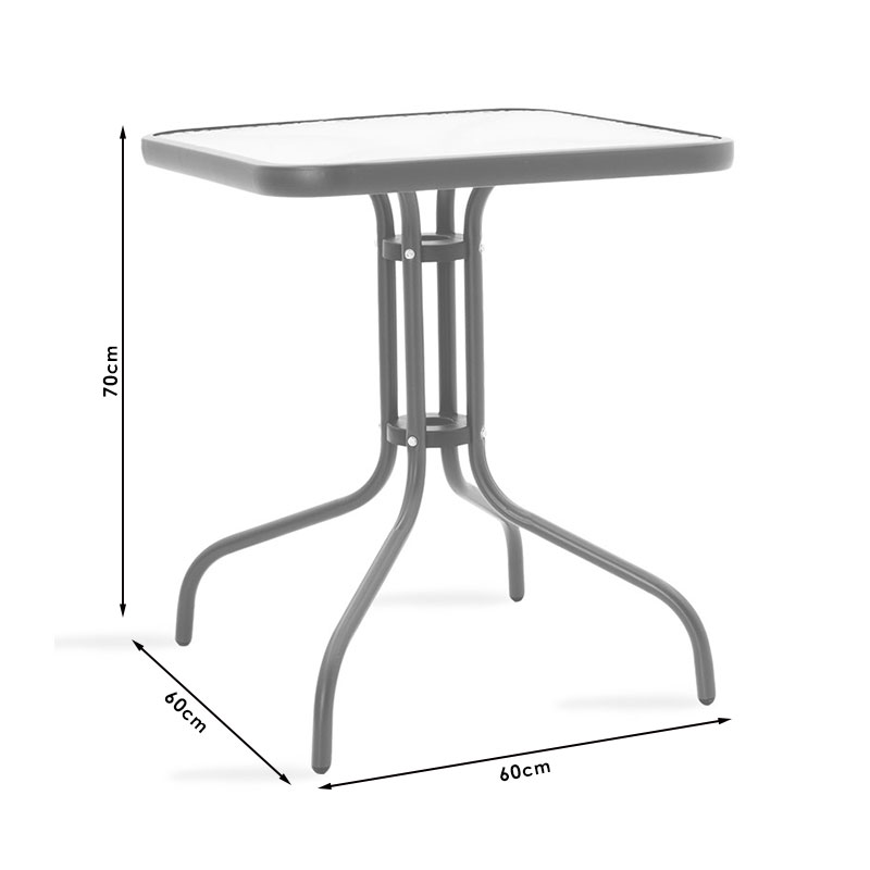 Τραπέζι Κήπου Watson Pakoworld Μέταλλο Καφέ-Γυαλί 60X60X70Εκ Τραπέζι Κήπου Watson Pakoworld Μέταλλο Καφέ-Γυαλί 60X60X70Εκ