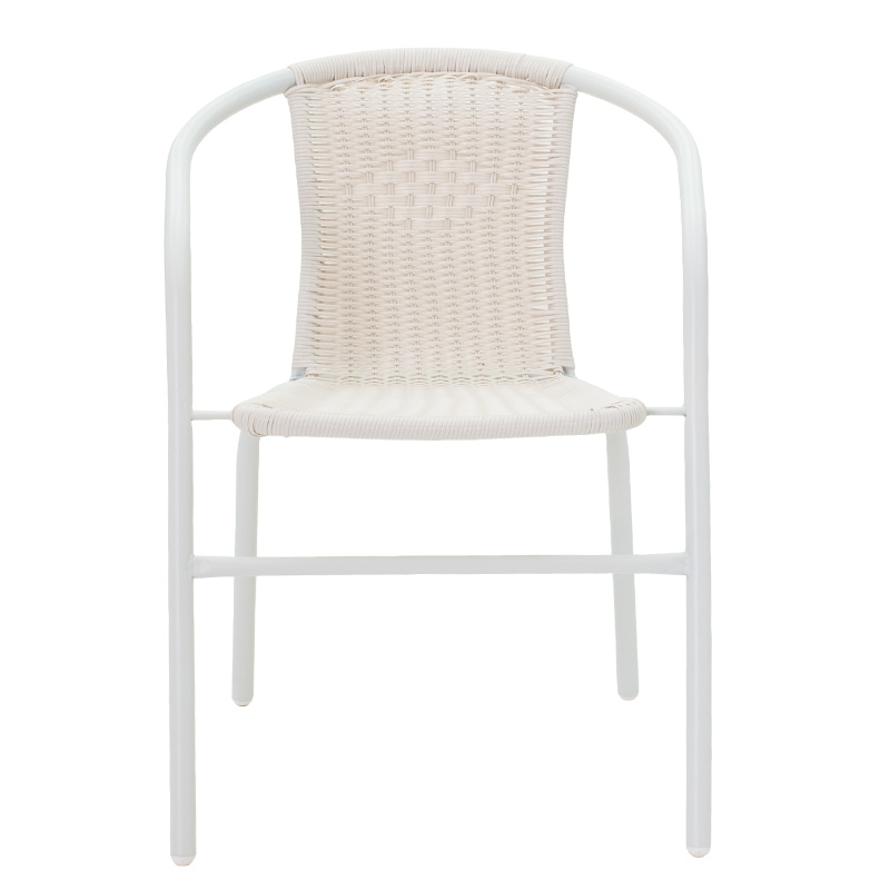 Πολυθρόνα Κήπου Obbi Pakoworld Μέταλλο-Pe Λευκό