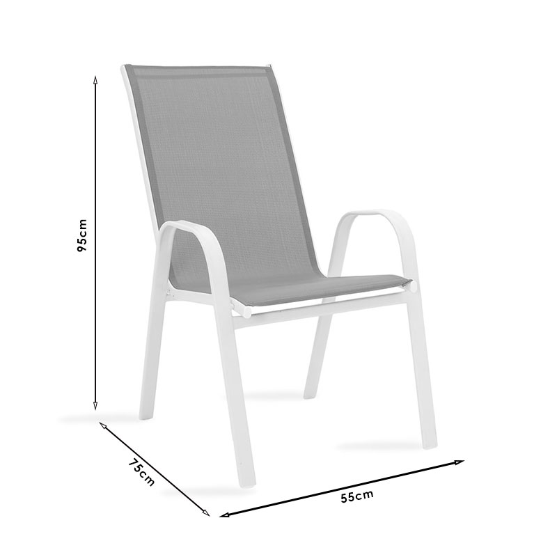 Τραπεζαρία Watson-Calan Σετ 3Τεμ Pakoworld Μέταλλο-Textilene Καφέ 70X70X70Εκ