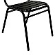 Καρέκλα Sussie Pakoworld Στοιβαζόμενη Μαύρο Μέταλλο Με Φέτες Αλουμινίου 45X62X76Εκ