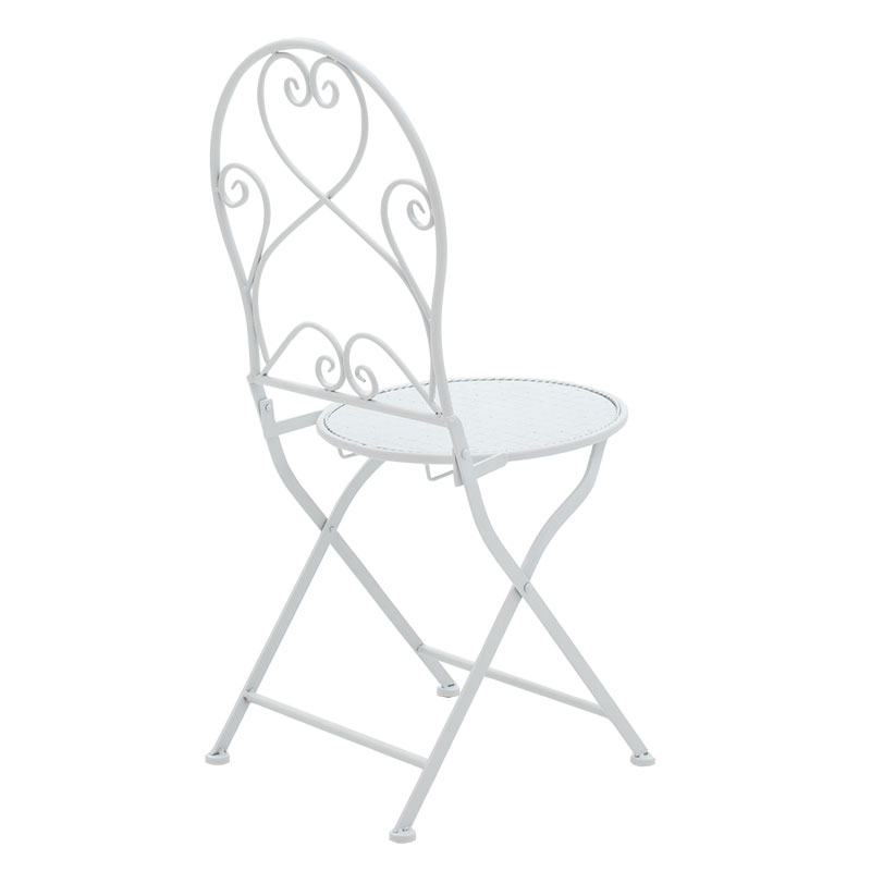 Τραπεζαρία Κήπου Walen Pakoworld Σετ 3Τεμ Μέταλλο Λευκό