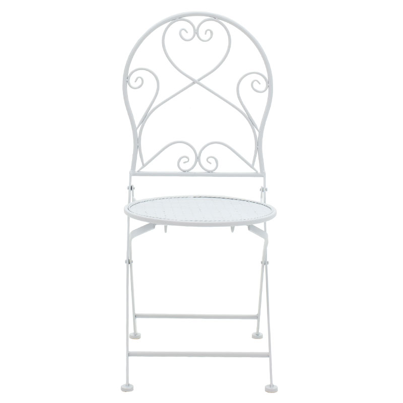 Τραπεζαρία Κήπου Walen Pakoworld Σετ 3Τεμ Μέταλλο Λευκό