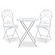 Τραπεζαρία Κήπου Walen Pakoworld Σετ 3Τεμ Μέταλλο Λευκό