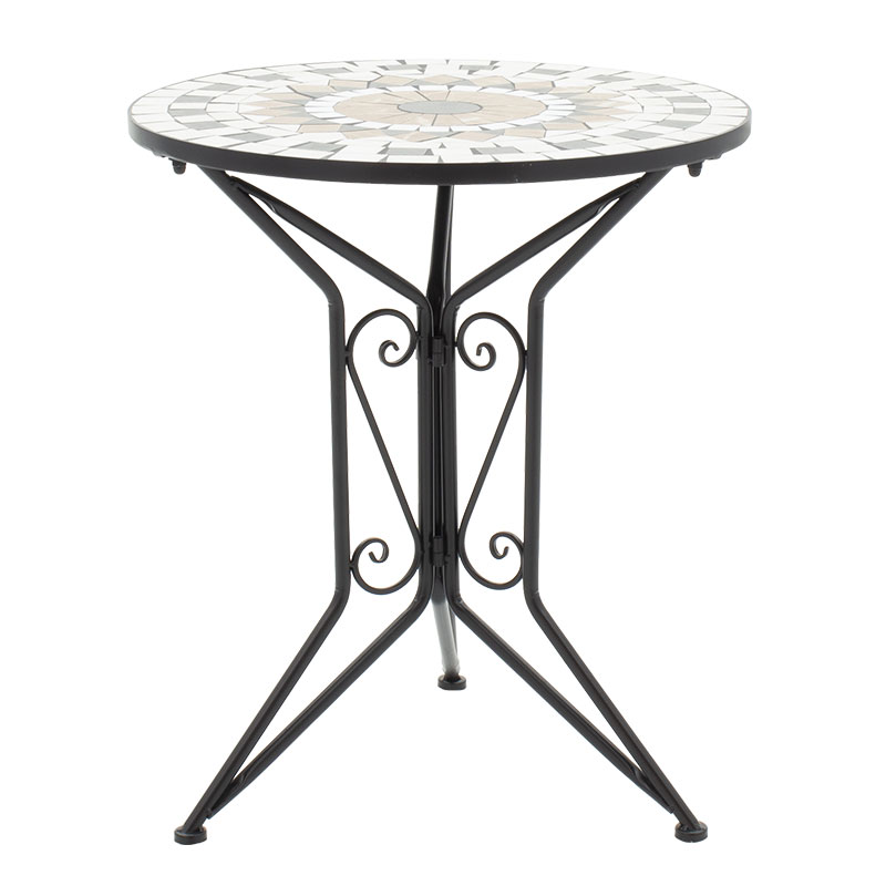 Τραπεζαρία Κήπου Mosaic Pakoworld Σετ 3Τεμ Μέταλλο Μαύρο Τραπεζαρία Κήπου Mosaic Pakoworld Σετ 3Τεμ Μέταλλο Μαύρο