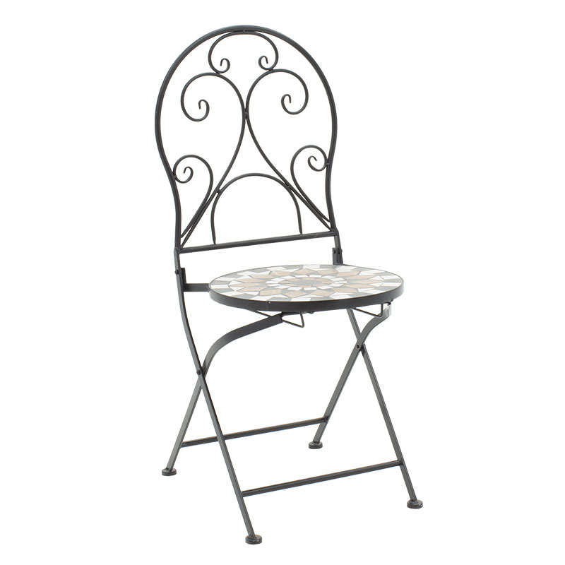 Τραπεζαρία Κήπου Mosaic Pakoworld Σετ 3Τεμ Μέταλλο Μαύρο Τραπεζαρία Κήπου Mosaic Pakoworld Σετ 3Τεμ Μέταλλο Μαύρο