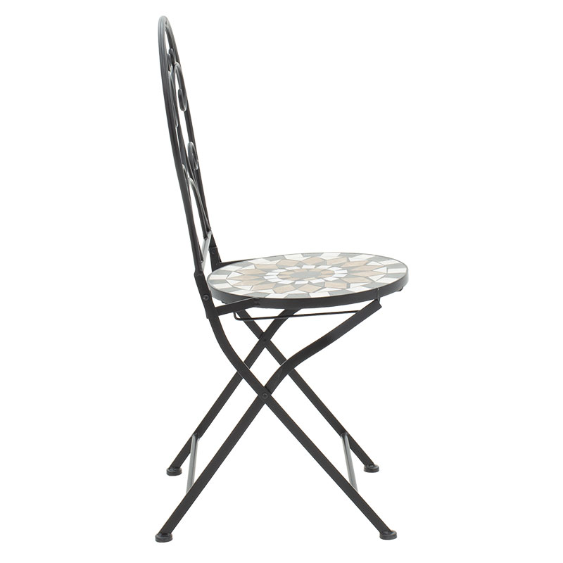 Τραπεζαρία Κήπου Mosaic Pakoworld Σετ 3Τεμ Μέταλλο Μαύρο Τραπεζαρία Κήπου Mosaic Pakoworld Σετ 3Τεμ Μέταλλο Μαύρο