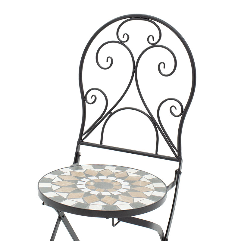 Τραπεζαρία Κήπου Mosaic Pakoworld Σετ 3Τεμ Μέταλλο Μαύρο Τραπεζαρία Κήπου Mosaic Pakoworld Σετ 3Τεμ Μέταλλο Μαύρο