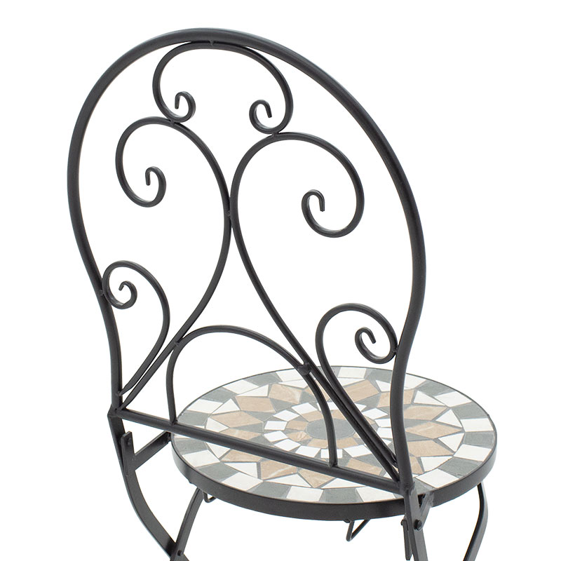 Τραπεζαρία Κήπου Mosaic Pakoworld Σετ 3Τεμ Μέταλλο Μαύρο Τραπεζαρία Κήπου Mosaic Pakoworld Σετ 3Τεμ Μέταλλο Μαύρο