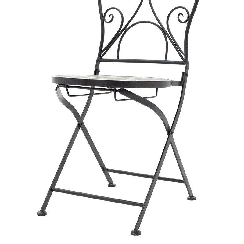 Τραπεζαρία Κήπου Mosaic Pakoworld Σετ 3Τεμ Μέταλλο Μαύρο Τραπεζαρία Κήπου Mosaic Pakoworld Σετ 3Τεμ Μέταλλο Μαύρο