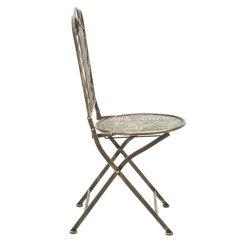 Τραπεζαρία Κήπου Drill Pakoworld Σετ 3Τεμ Μέταλλο Χρώμα Χαλκού Antique Τραπεζαρία Κήπου Drill Pakoworld Σετ 3Τεμ Μέταλλο Χρώμα Χαλκού Antique