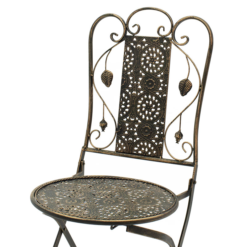 Τραπεζαρία Κήπου Drill Pakoworld Σετ 3Τεμ Μέταλλο Χρώμα Χαλκού Antique Τραπεζαρία Κήπου Drill Pakoworld Σετ 3Τεμ Μέταλλο Χρώμα Χαλκού Antique