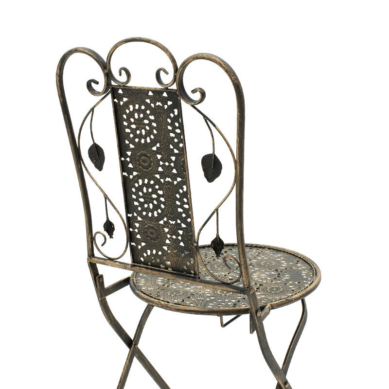 Τραπεζαρία Κήπου Drill Pakoworld Σετ 3Τεμ Μέταλλο Χρώμα Χαλκού Antique Τραπεζαρία Κήπου Drill Pakoworld Σετ 3Τεμ Μέταλλο Χρώμα Χαλκού Antique