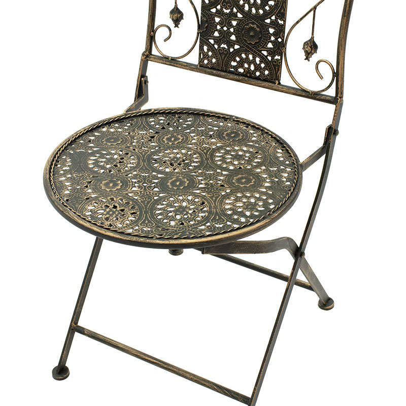 Τραπεζαρία Κήπου Drill Pakoworld Σετ 3Τεμ Μέταλλο Χρώμα Χαλκού Antique Τραπεζαρία Κήπου Drill Pakoworld Σετ 3Τεμ Μέταλλο Χρώμα Χαλκού Antique