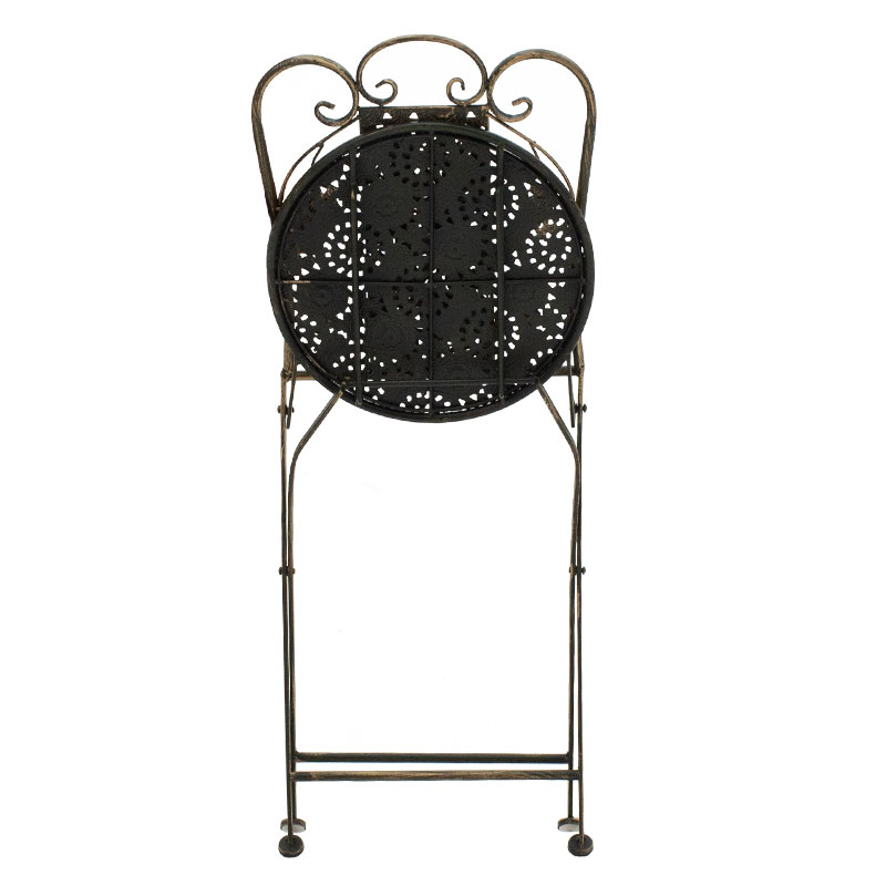 Τραπεζαρία Κήπου Drill Pakoworld Σετ 3Τεμ Μέταλλο Χρώμα Χαλκού Antique Τραπεζαρία Κήπου Drill Pakoworld Σετ 3Τεμ Μέταλλο Χρώμα Χαλκού Antique