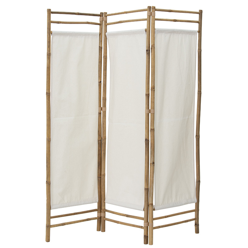 Παραβάν Barra Pakoworld Bamboo Φυσικό-Εκρού 135X3X160Εκ