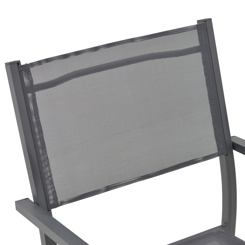 Πολυθρόνα Moly Pakoworld  Ανθρακί Αλουμίνιο-Textilene 61X56.5X87.5Εκ Πολυθρόνα Moly Pakoworld  Ανθρακί Αλουμίνιο-Textilene 61X56.5X87.5Εκ