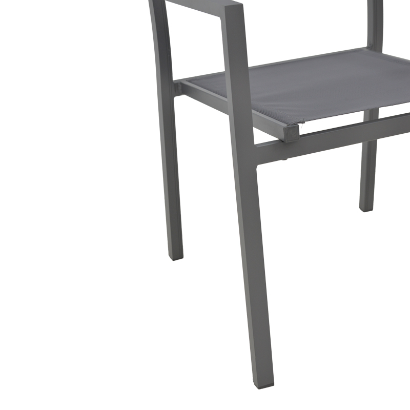 Πολυθρόνα Moly Pakoworld  Ανθρακί Αλουμίνιο-Textilene 61X56.5X87.5Εκ Πολυθρόνα Moly Pakoworld  Ανθρακί Αλουμίνιο-Textilene 61X56.5X87.5Εκ
