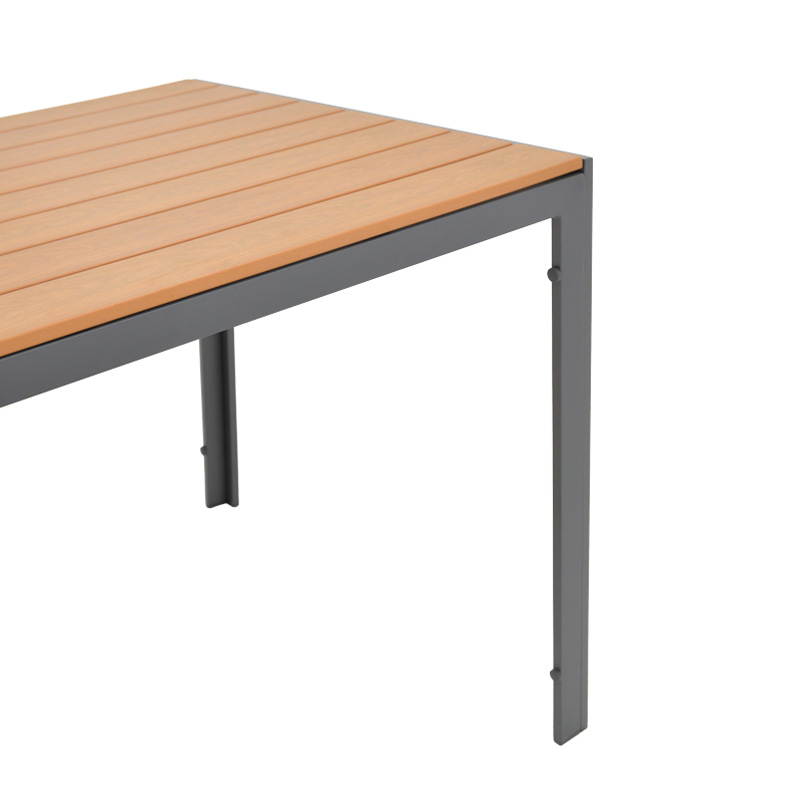 Τραπέζι Nares Pakoworld Αλουμίνιο Ανθρακί-Plywood Φυσικό 140X80X72.5Εκ Τραπέζι Nares Pakoworld Αλουμίνιο Ανθρακί-Plywood Φυσικό 140X80X72.5Εκ