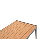 Τραπέζι Nares Pakoworld Αλουμίνιο Ανθρακί-Plywood Φυσικό 180X90X72.5Εκ Τραπέζι Nares Pakoworld Αλουμίνιο Ανθρακί-Plywood Φυσικό 180X90X72.5Εκ