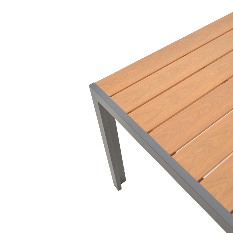 Τραπέζι Nares Pakoworld Αλουμίνιο Ανθρακί-Plywood Φυσικό 180X90X72.5Εκ Τραπέζι Nares Pakoworld Αλουμίνιο Ανθρακί-Plywood Φυσικό 180X90X72.5Εκ
